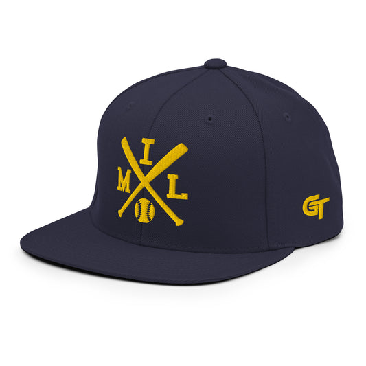 Milwaukee Baseball Snapback Cap Retro MIL Baseball Bats Hat