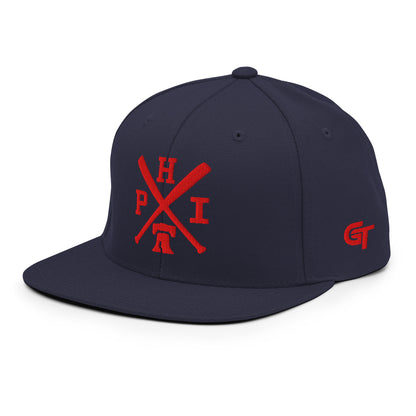 Philadelphia Baseball Snapback Cap Retro PHI Baseball Bats Hat