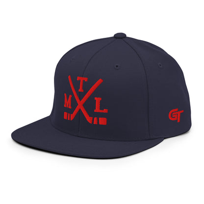 Montreal Hockey Snapback Cap Retro MTL Hockey Sticks Hat