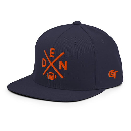 Denver Football Snapback Cap Retro DEN Football Cross Hat