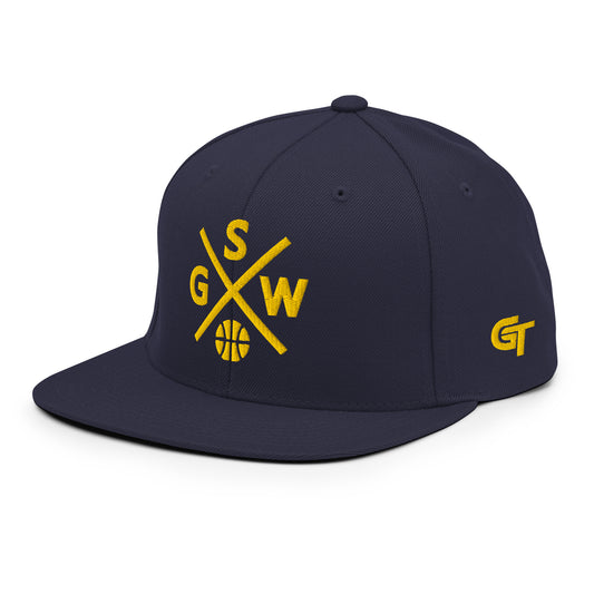 Golden State Basketball Snapback Cap Retro GSW Basketball Cross Hat