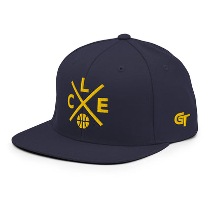 Cleveland Basketball Snapback Cap Retro CLE Basketball Cross Hat