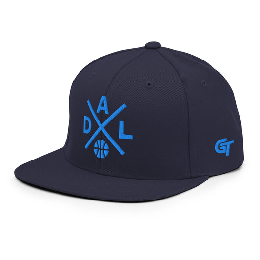 Dallas Basketball Snapback Cap Retro DAL Basketball Cross Hat