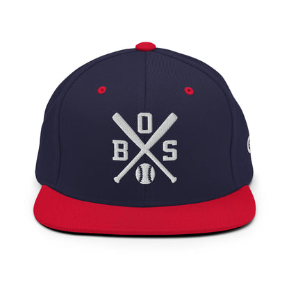 Boston Baseball Snapback Cap Red Retro BOS Baseball Bats Hat