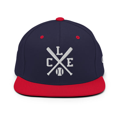 Cleveland Baseball Snapback Cap Retro CLE Baseball Bats Hat