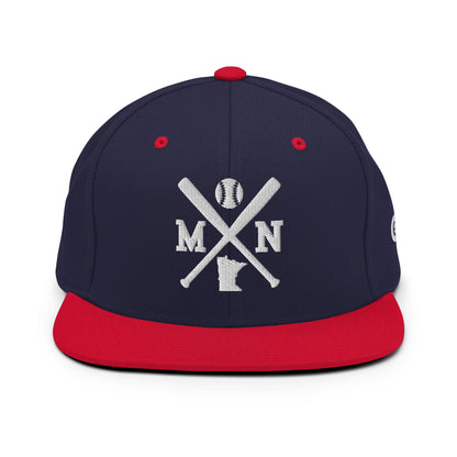 Minnesota Baseball Snapback Cap Retro MN Baseball Bats Hat
