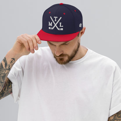 Montreal Hockey Snapback Cap Retro MTL Hockey Sticks Hat