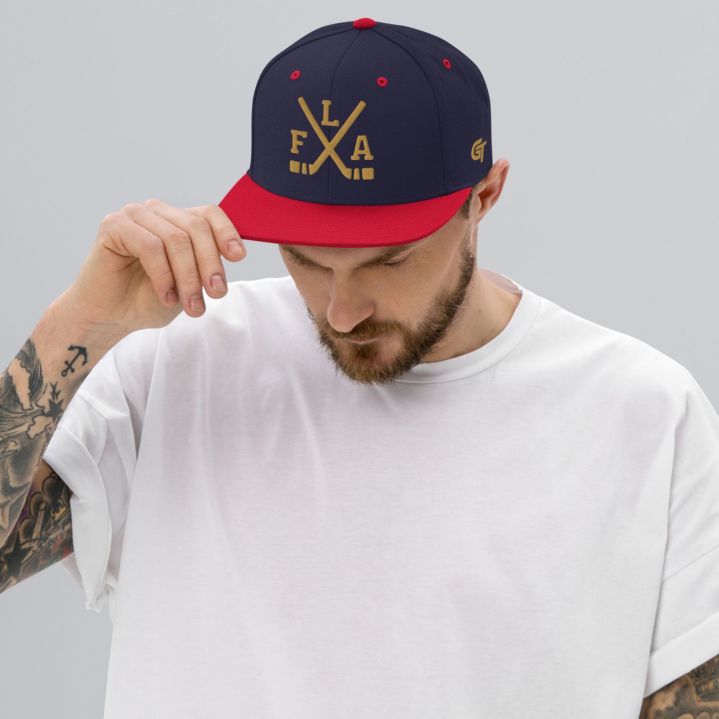 Florida Hockey Snapback Cap Retro FLA Hockey Sticks Hat
