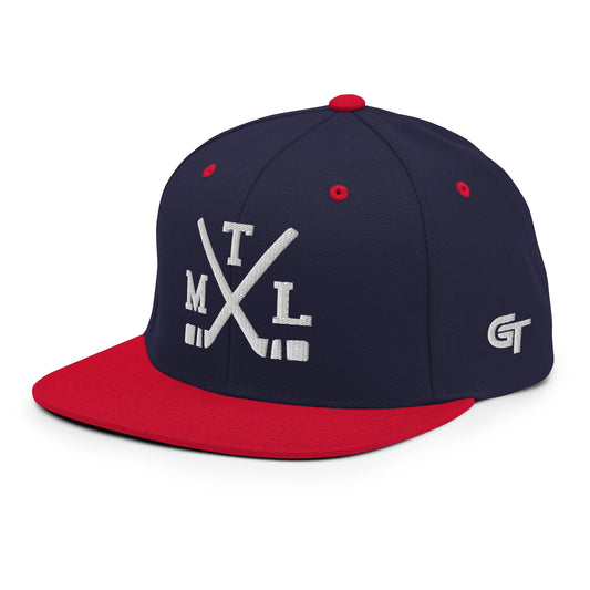 Montreal Hockey Snapback Cap Retro MTL Hockey Sticks Hat