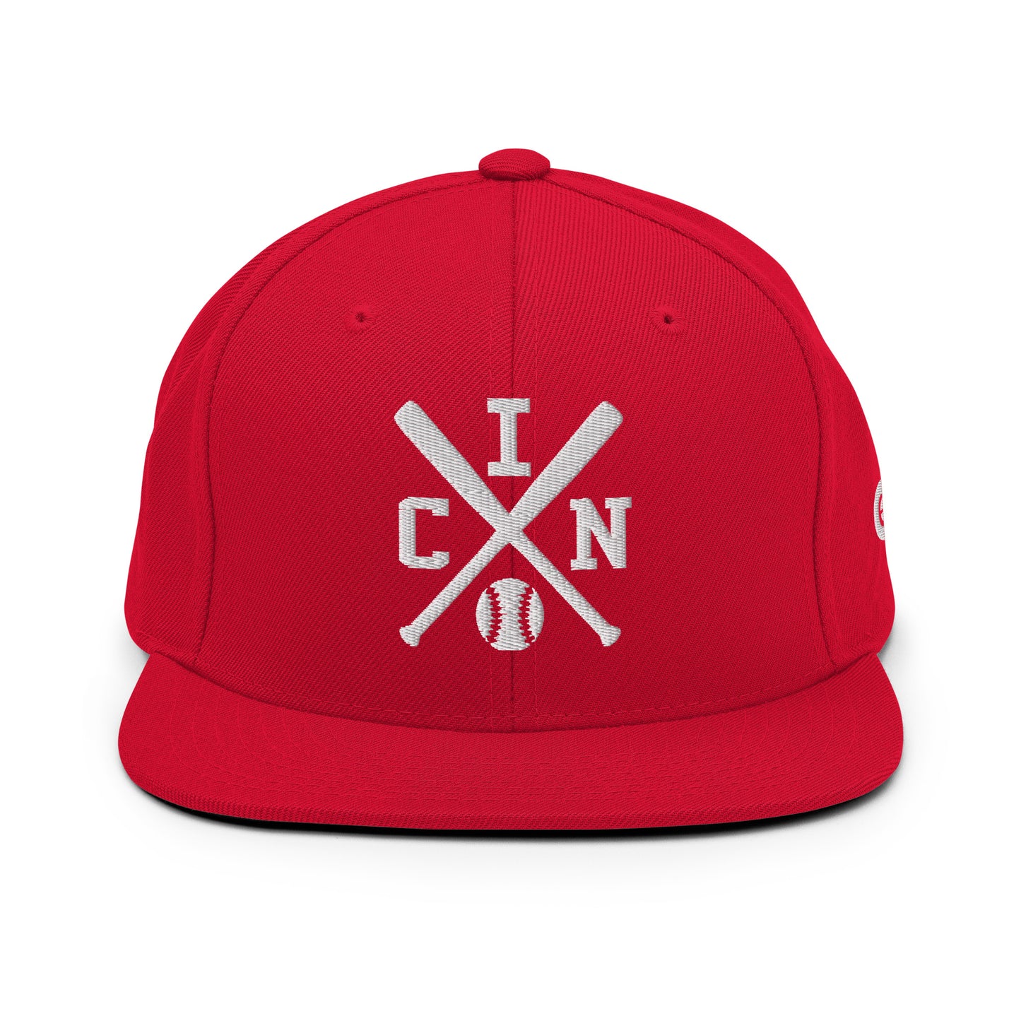 Cincinnati Baseball Snapback Cap Red Retro CIN Baseball Bats Hat