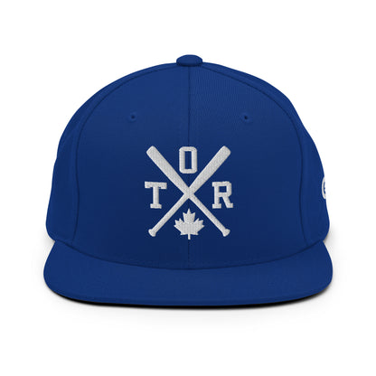 Toronto Baseball Snapback Cap Blue Retro TOR Baseball Bats Hat