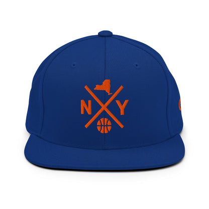 New York Basketball Snapback Cap Retro NY Basketball Cross Hat