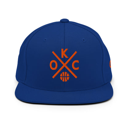 Oklahoma City Basketball Snapback Cap Retro OKC Basketball Cross Hat