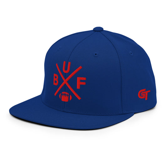 Buffalo Football Snapback Cap Retro BUF Football Cross Hat