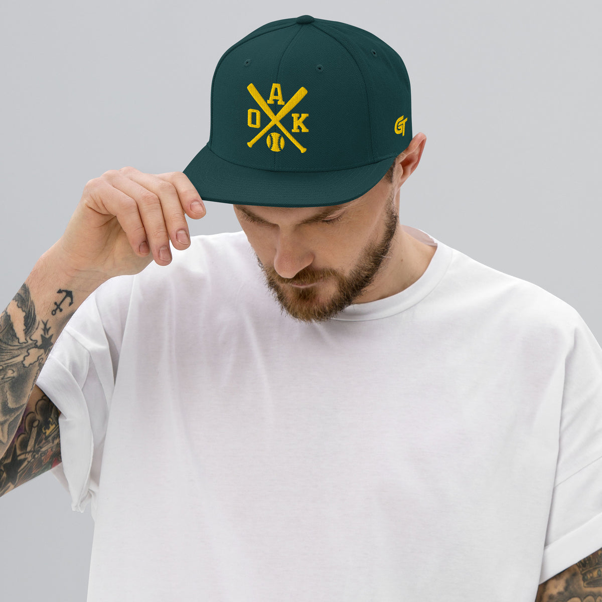 Oakland Baseball Snapback Cap Retro OAK Baseball Bats Hat