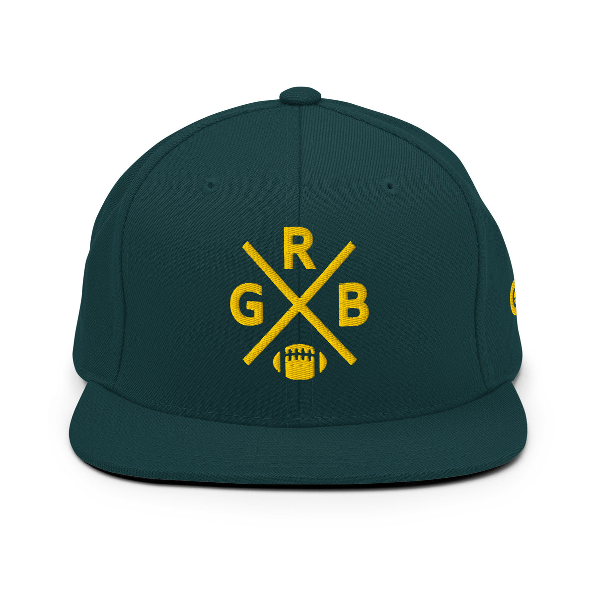 Green Bay Football Snapback Cap Retro GRB Football Cross Hat