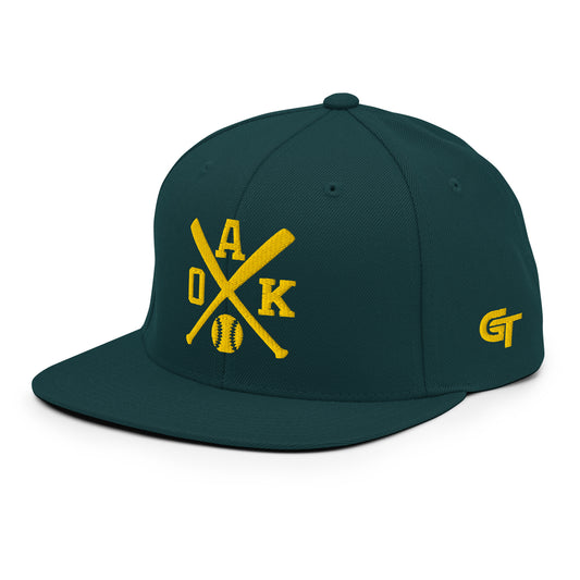 Oakland Baseball Snapback Cap Retro OAK Baseball Bats Hat