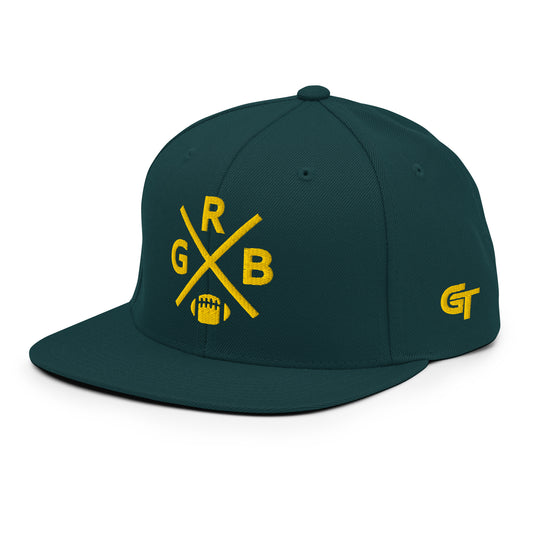 Green Bay Football Snapback Cap Retro GRB Football Cross Hat