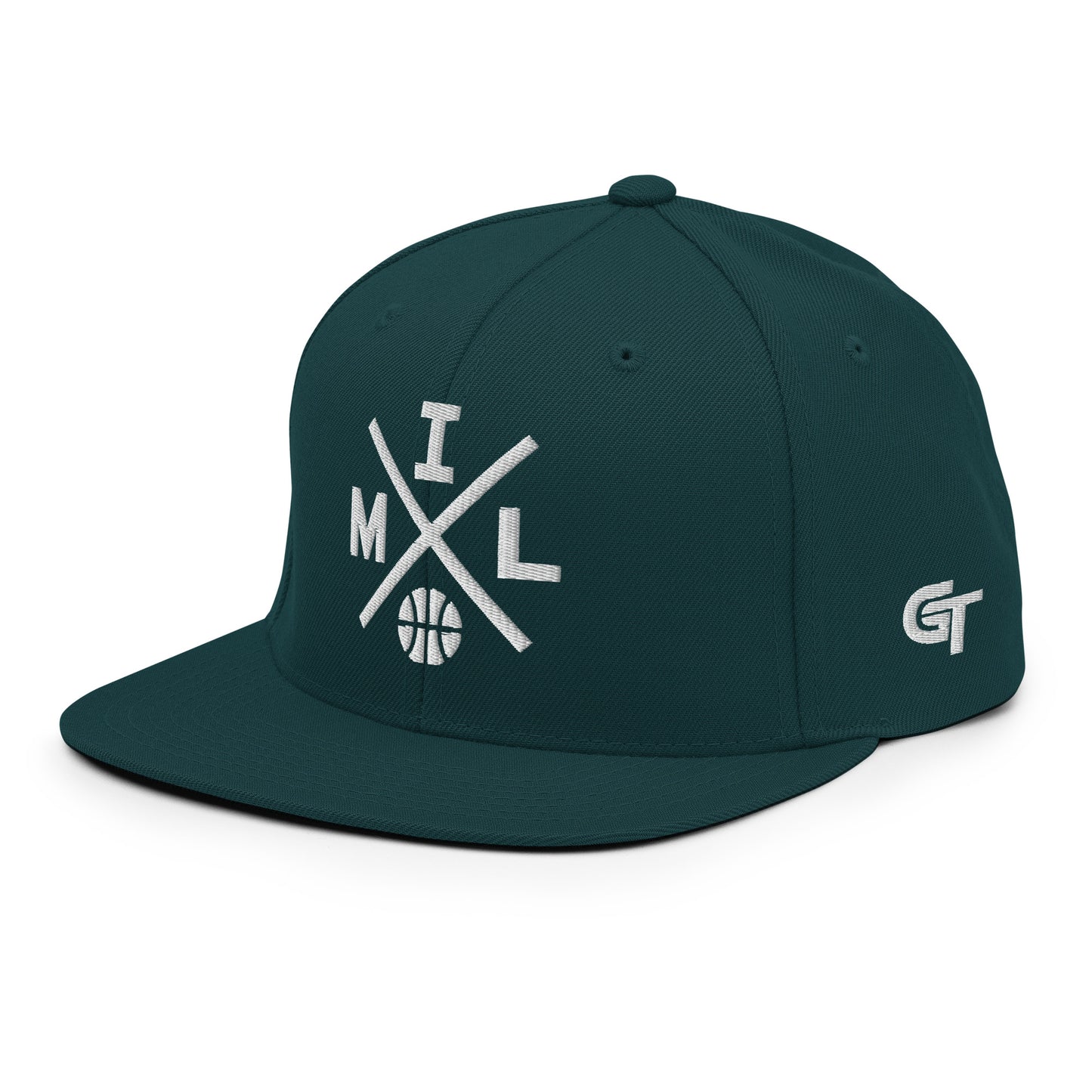 Milwaukee Basketball Snapback Cap Retro MIL Basketball Cross Hat
