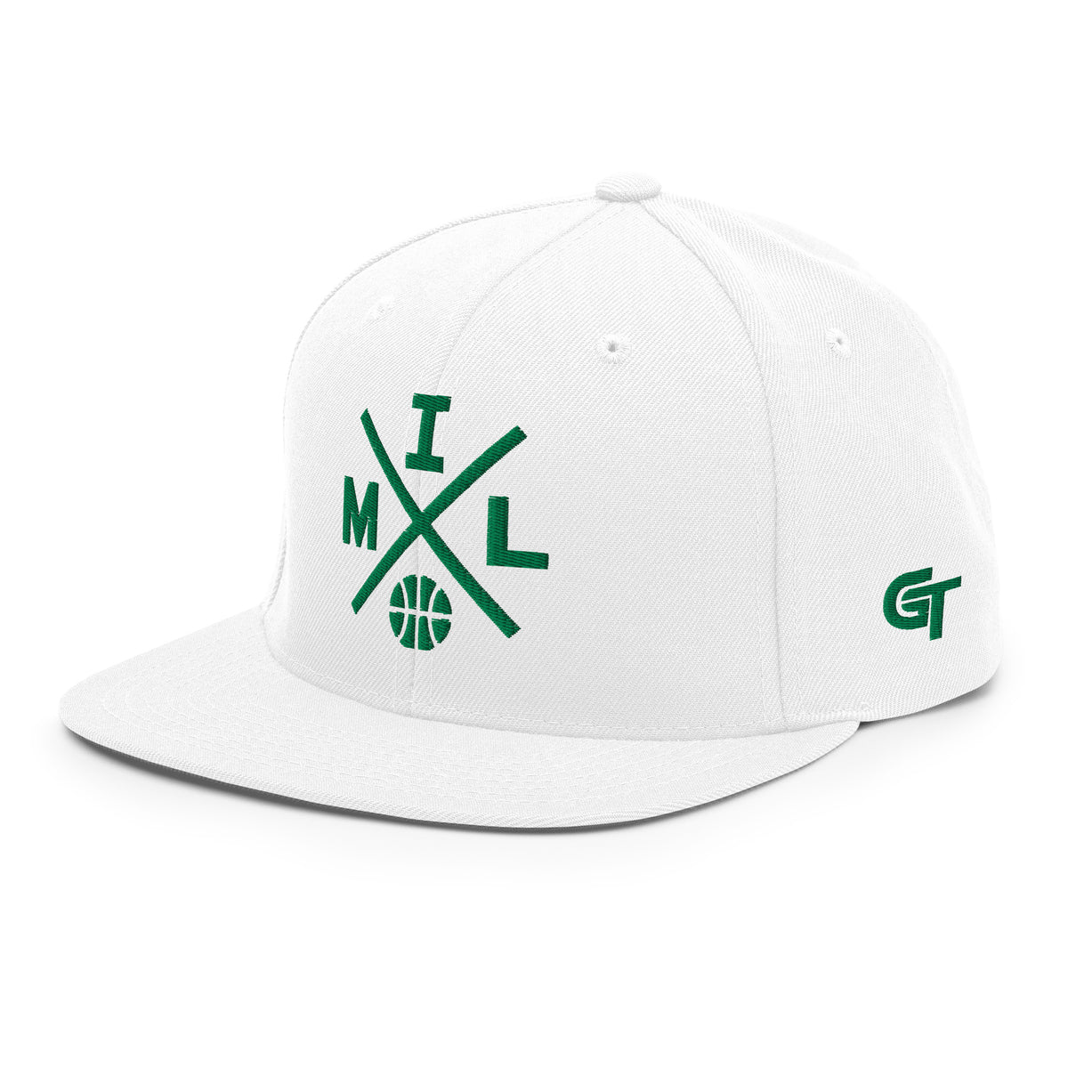 Milwaukee Basketball Snapback Cap Retro MIL Basketball Cross Hat