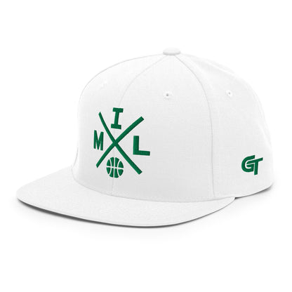 Milwaukee Basketball Snapback Cap Retro MIL Basketball Cross Hat