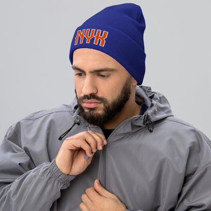 Vintage NYK Beanie Retro New York Basketball Winter Hat