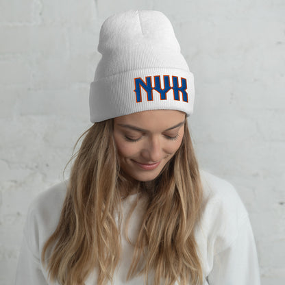 Vintage NYK Beanie Retro New York Basketball Winter Hat