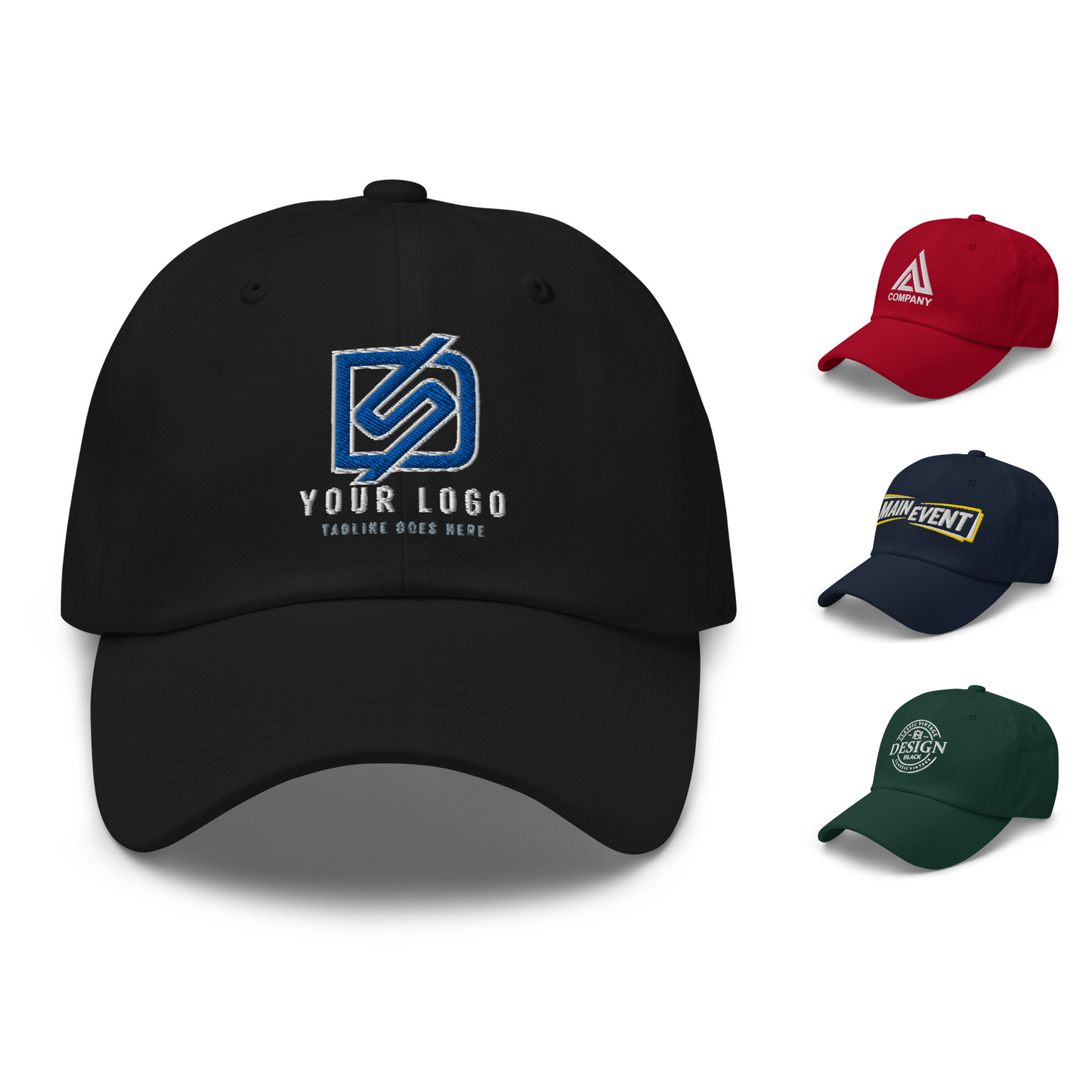 Custom Embroidered Dad Hat Company Logo Cap