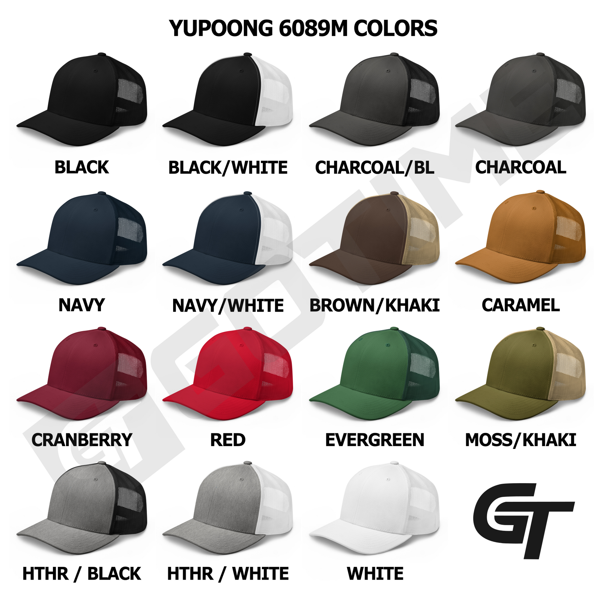 Custom Trucker Hat Work Cap Colors
