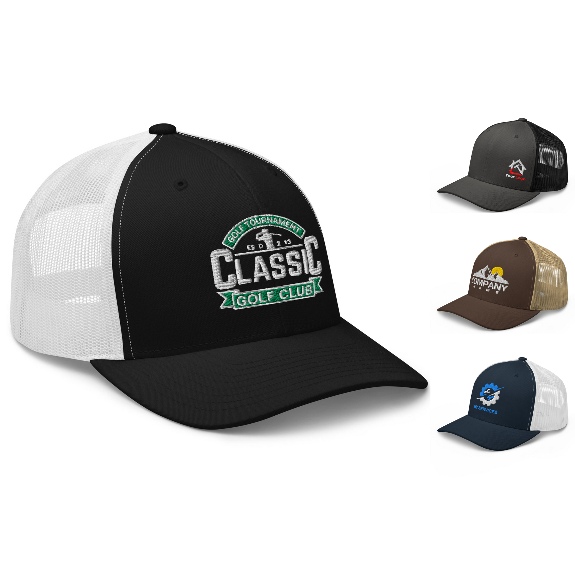 Custom Trucker Hat Embroidered Work Logo Cap