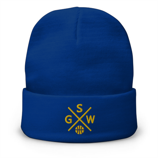 Golden State Basketball Retro GSW Cross Winter Beanie Cap Hat