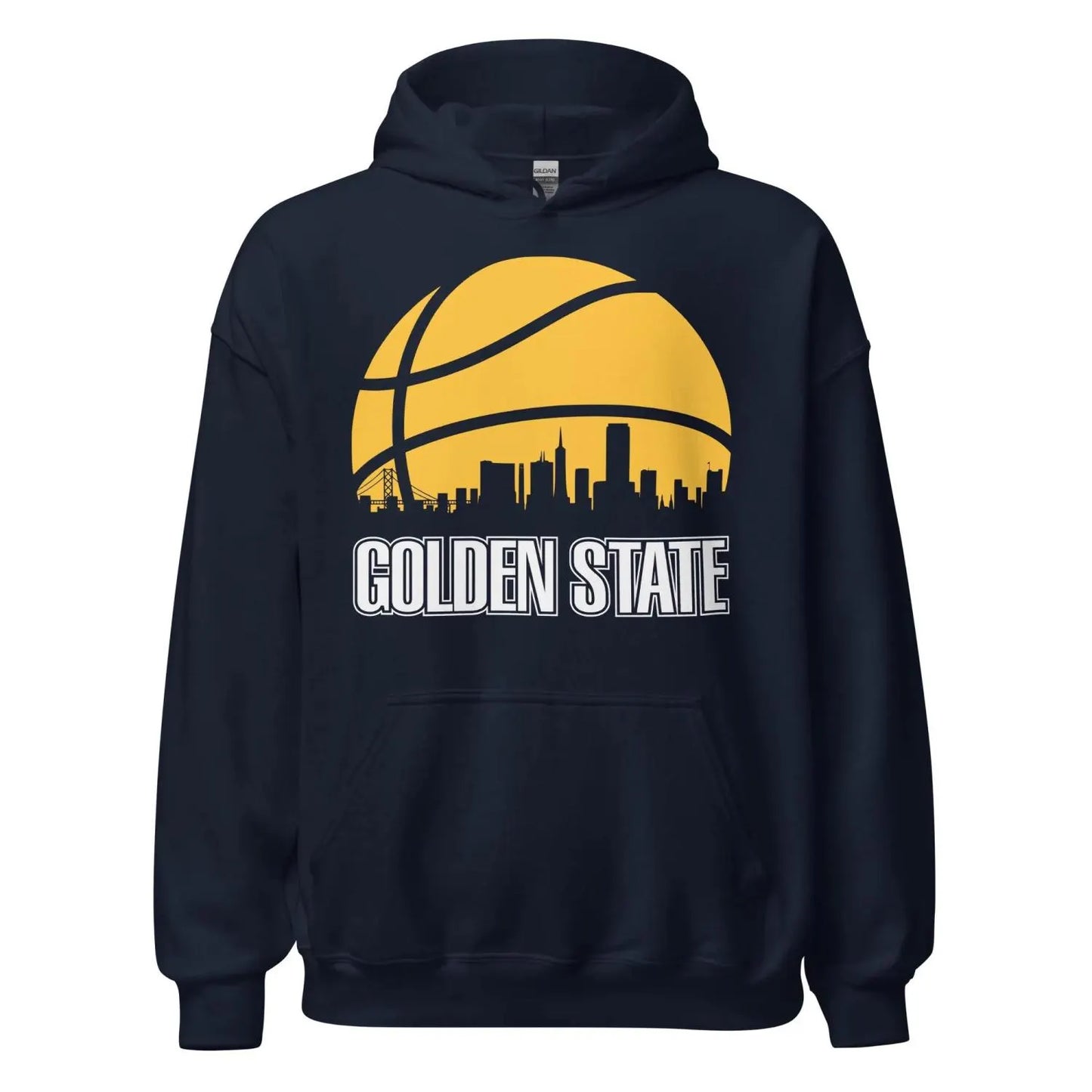 Retro Golden State Basketball Skyline Pullover Hoodie Sweatshirt