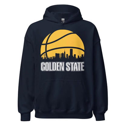 Retro Golden State Basketball Skyline Pullover Hoodie Sweatshirt