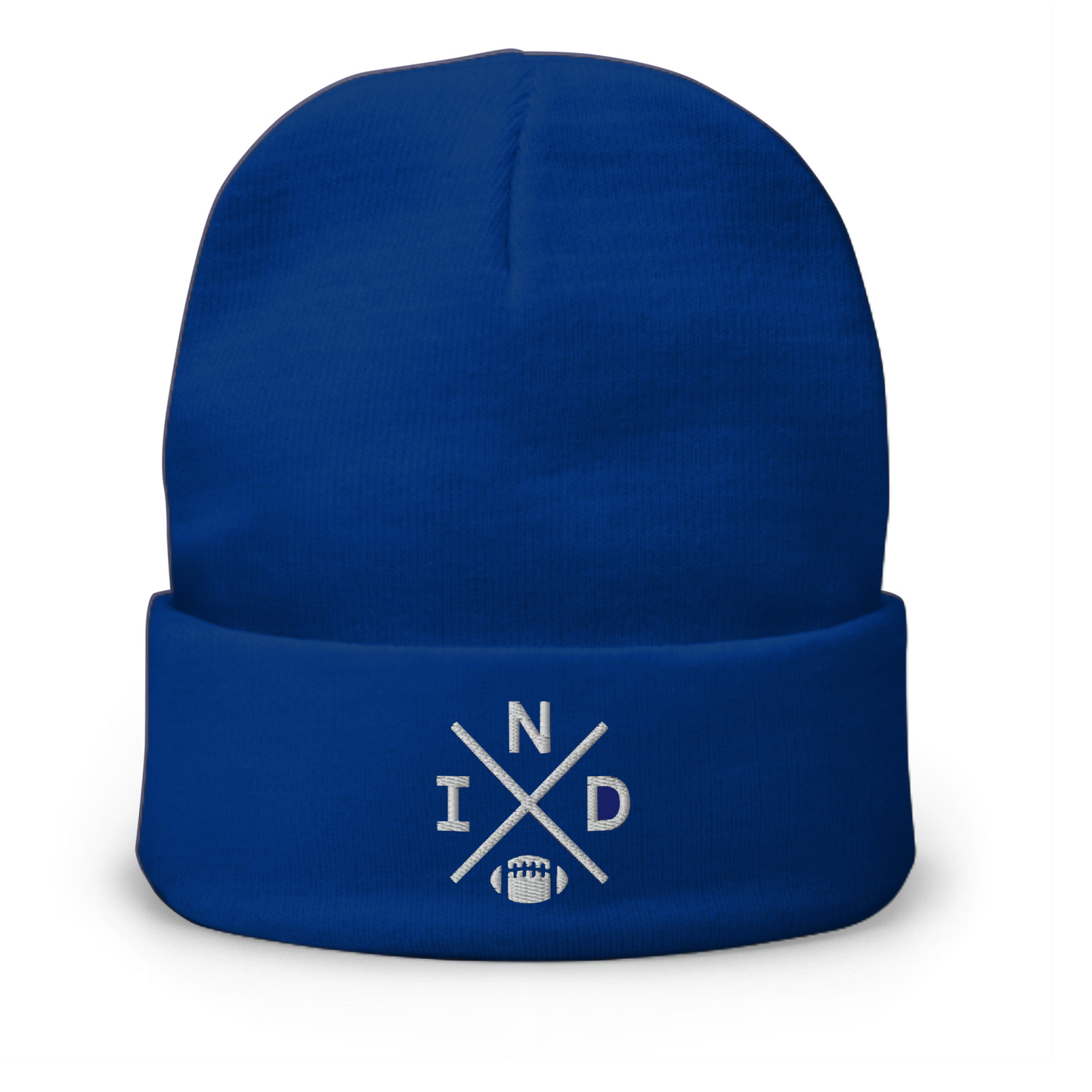 Indianapolis Football Retro IND Cross Winter Beanie Cap Hat