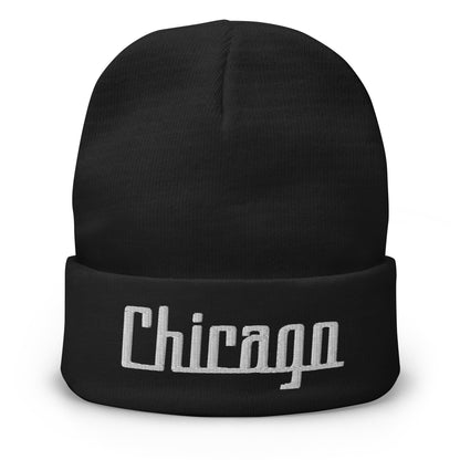 Retro Chicago Beanie Cap Vintage Chicago IL Winter Hat