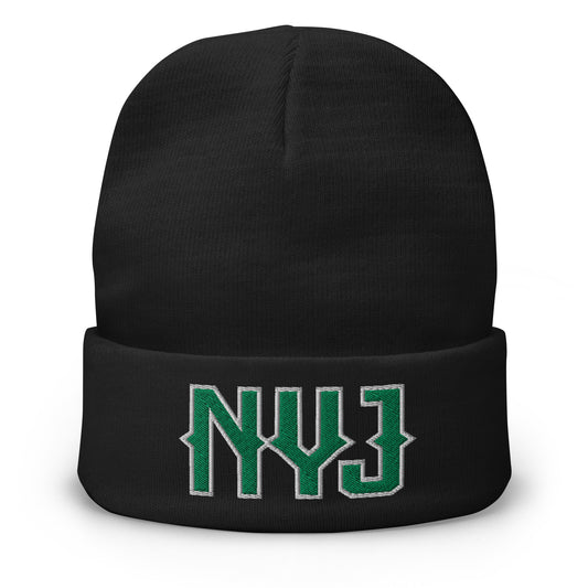 Vintage NYJ Beanie Retro New York Football Winter Hat
