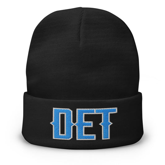 Vintage DET Beanie Retro Detroit Football Winter Hat