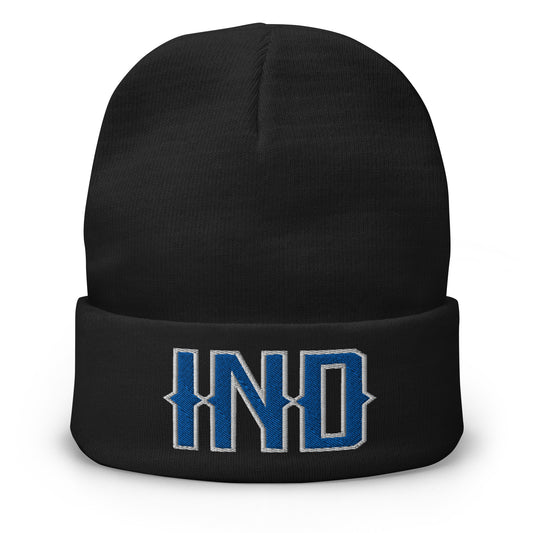 Vintage IND Beanie Retro Indianapolis Football Winter Hat