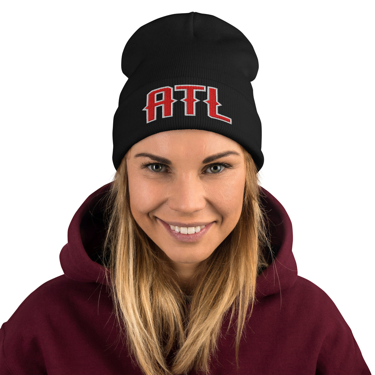Vintage ATL Beanie Retro Atlanta Football Winter Hat