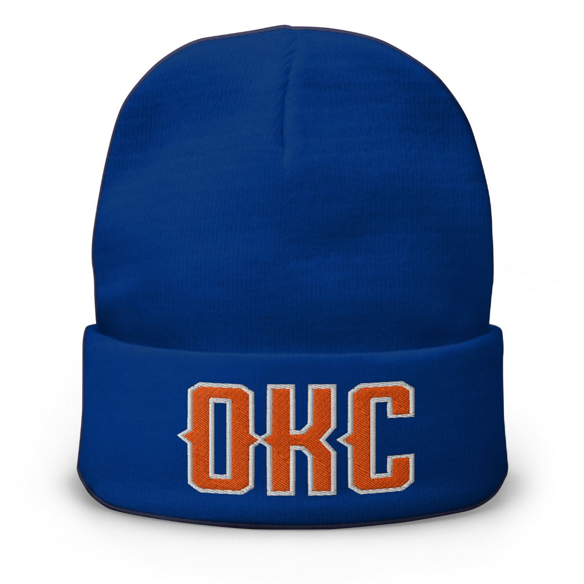 Vintage OKC Beanie Retro Oklahoma City Basketball Winter Hat
