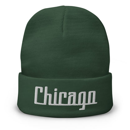 Retro Chicago Beanie Cap Vintage Chicago IL Winter Hat