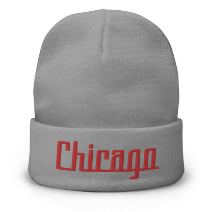 Retro Chicago Beanie Cap Vintage Chicago IL Winter Hat