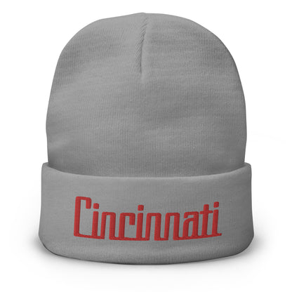 Retro Cincinnati Beanie Cap Vintage Cincinnati OH Winter Hat