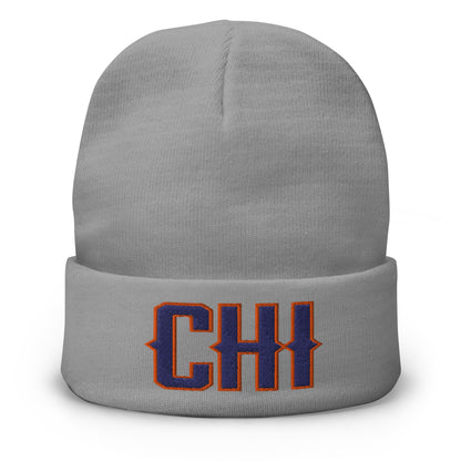 Vintage CHI Beanie Retro Chicago Football Winter Hat