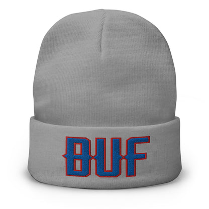 Vintage BUF Beanie Retro Buffalo Football Winter Hat