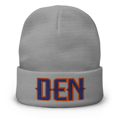 Vintage DEN Beanie Retro Denver Football Winter Hat