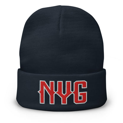 Vintage NYG Beanie Retro New York Football Winter Hat