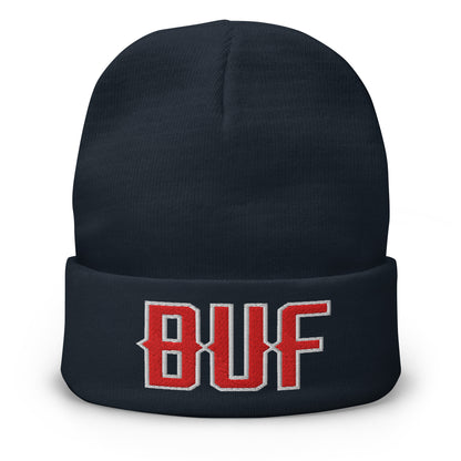 Vintage BUF Beanie Retro Buffalo Football Winter Hat