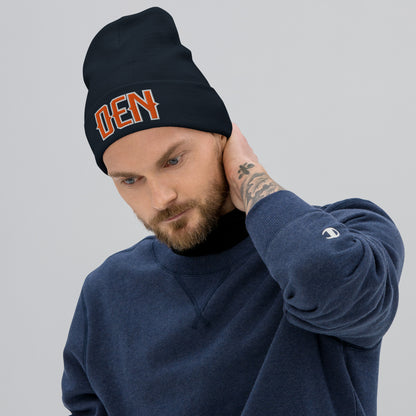 Vintage DEN Beanie Retro Denver Football Winter Hat