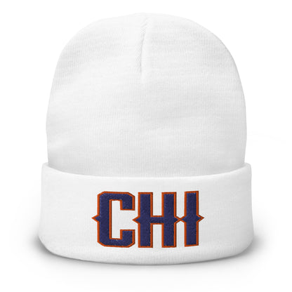 Vintage CHI Beanie Retro Chicago Football Winter Hat